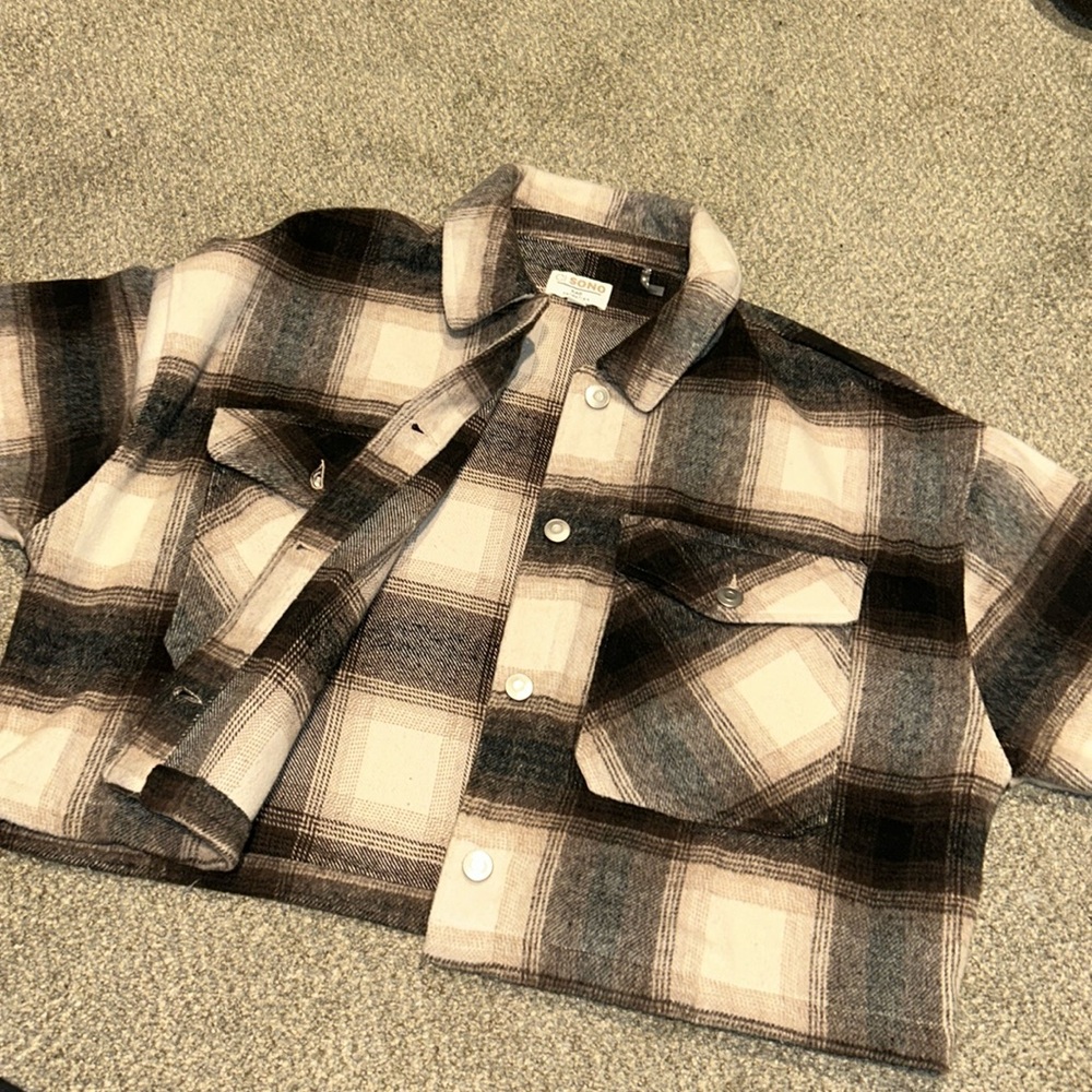 Plaid fleece jacket ❤️